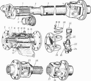 Ведущий мост и карданные валы Краз-255, 260