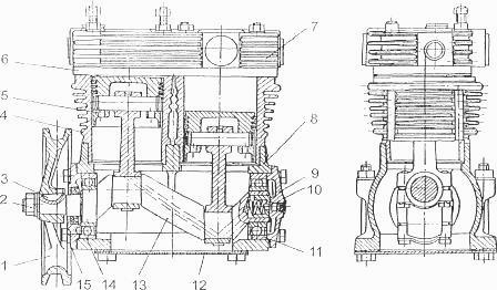 Система тормозов автомобилей Краз-6510, 65055