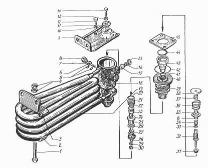 Система тормозов автомобилей Краз-6510, 65055