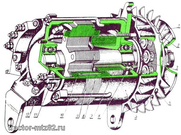 Генератор МТЗ-82: схема подключения, разборка, как проверить, диагностика