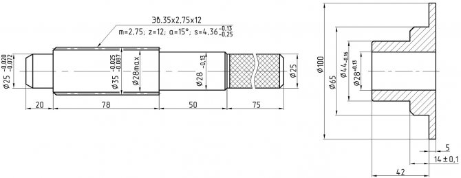 Технологическая шлицевая оправка