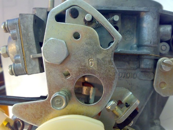 vozdushnaya zaslonka karbyuratora - Рукоятка управления воздушной заслонкой карбюратора