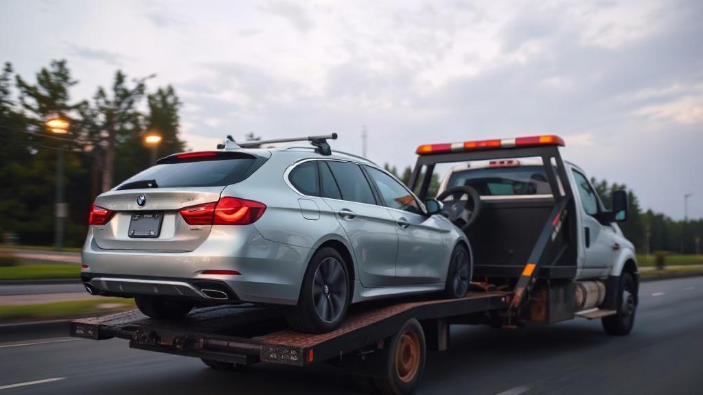 to tow away a passenger car. to tow away a passenger car.фото